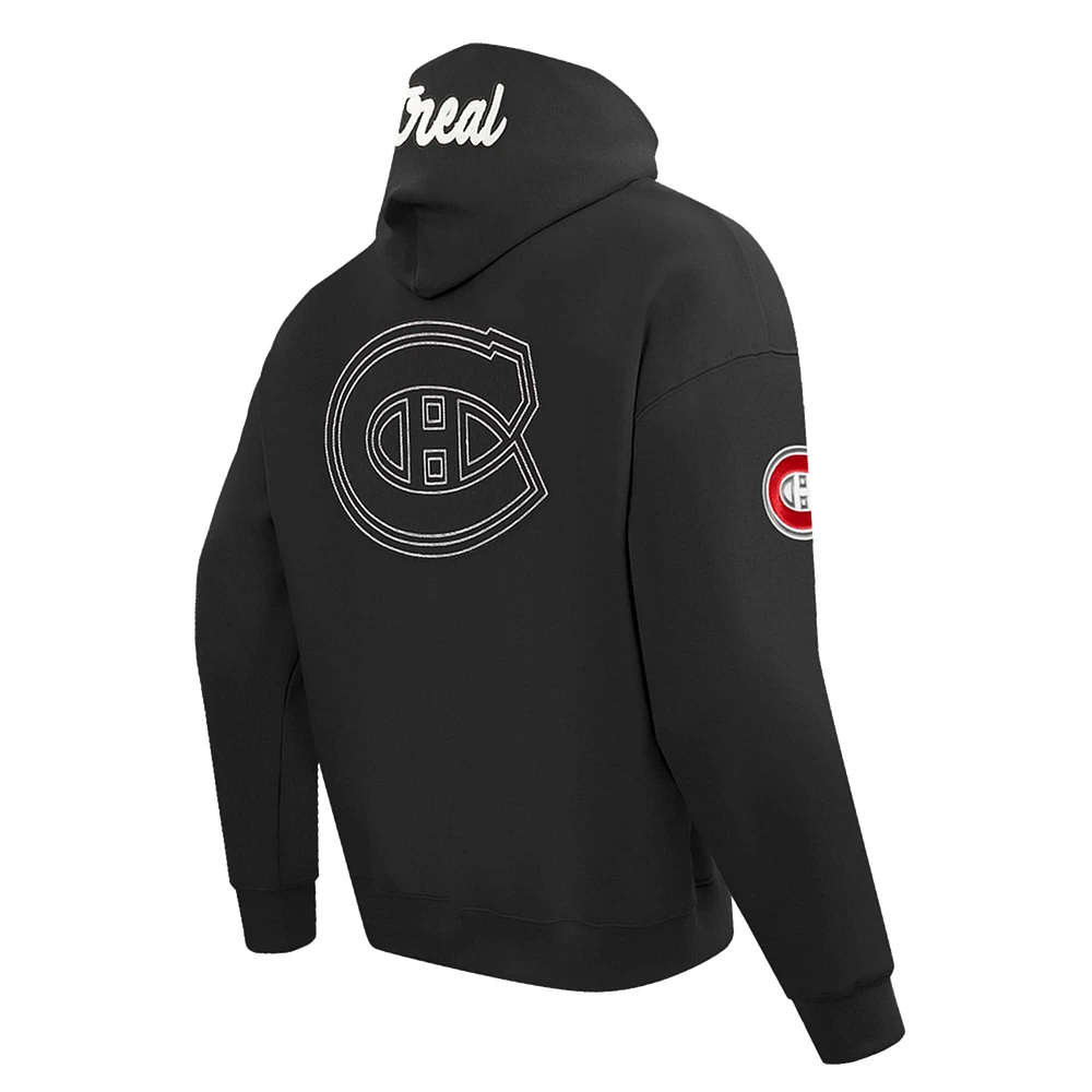 Sweat à capuche noir Pro Standard pour homme Canadiens de Montréal Paint the City