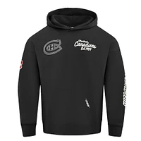 Men's Pro Standard Black Montreal Canadiens Paint the City Pullover Hoodie