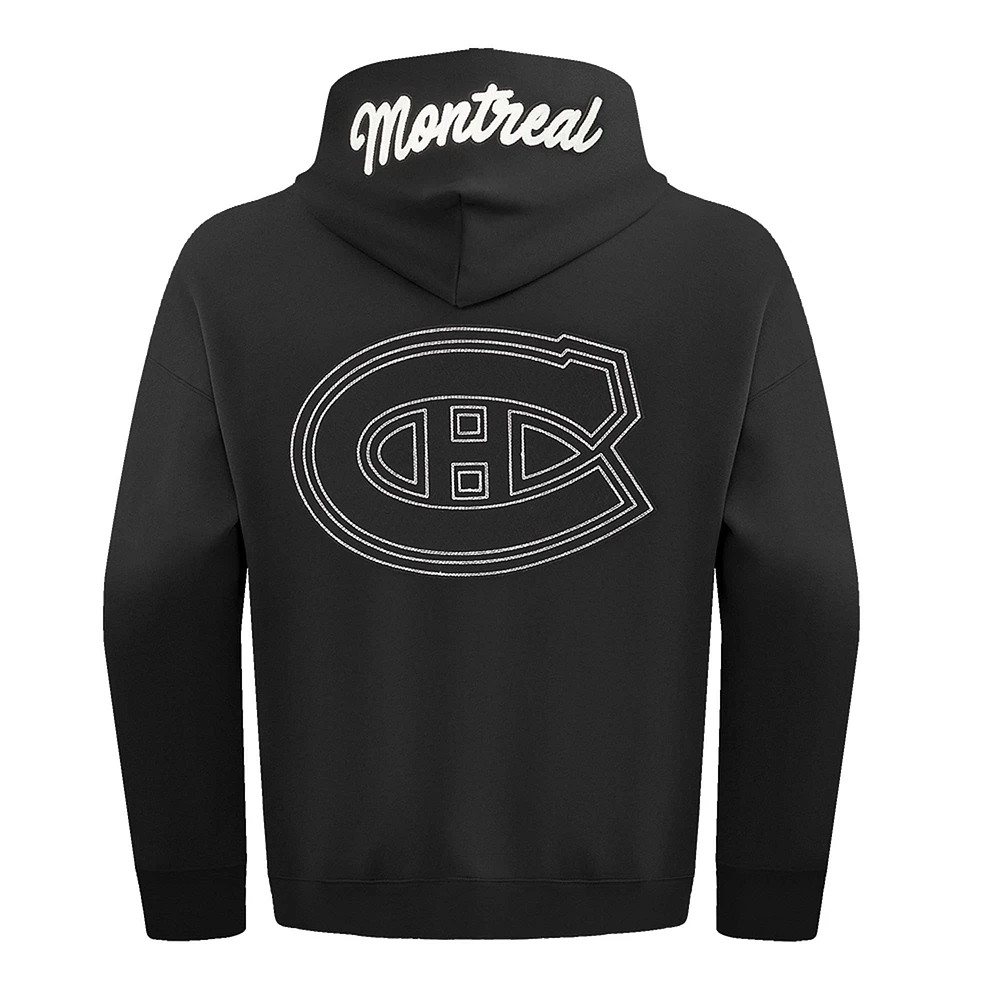 Men's Pro Standard Black Montreal Canadiens Paint the City Pullover Hoodie