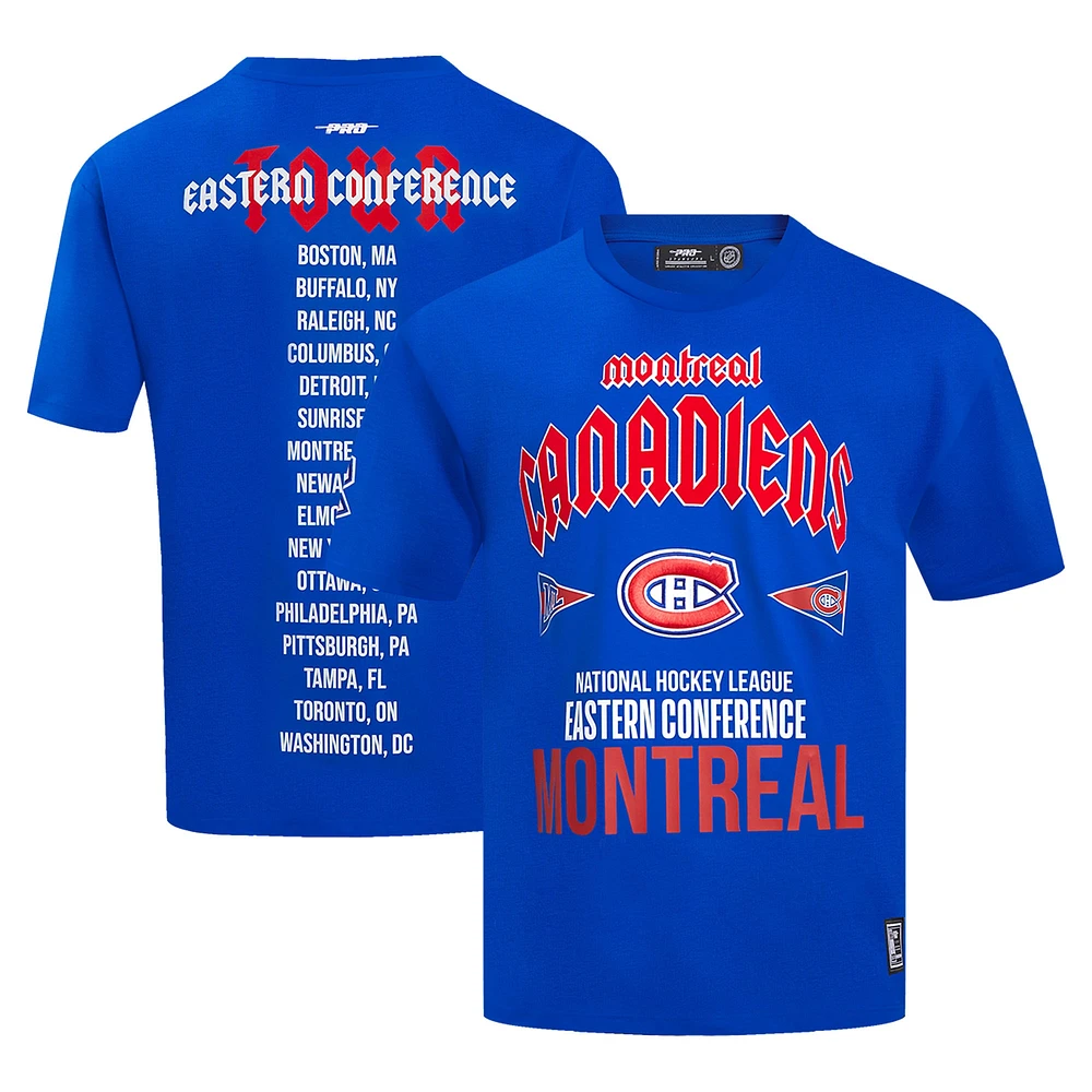 T-shirt surdimensionné City Tour des Canadiens de Montréal Pro Standard bleu pour hommes