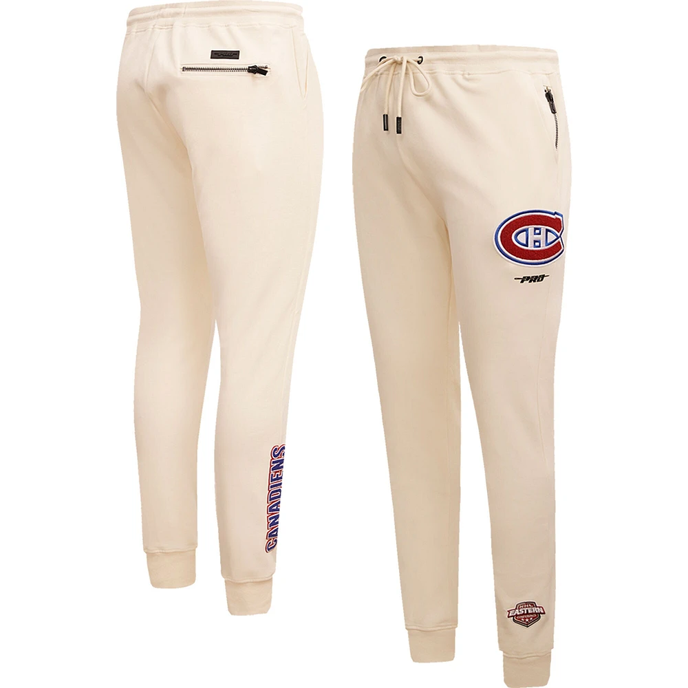 Pantalon de jogging classique en chenille des Canadiens Montréal crème Pro Standard pour homme