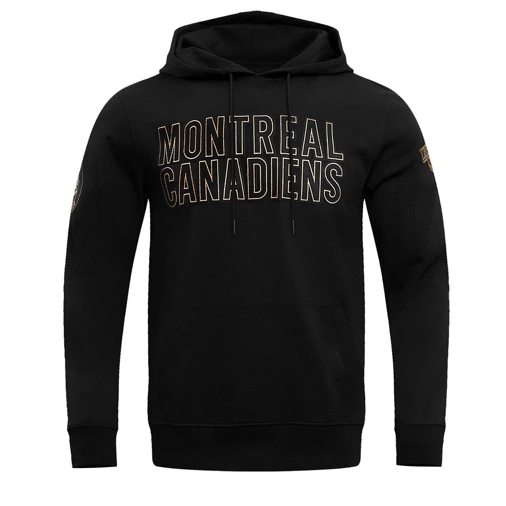 Men's Pro Standard Montreal Canadiens Black & Gold Pullover Hoodie