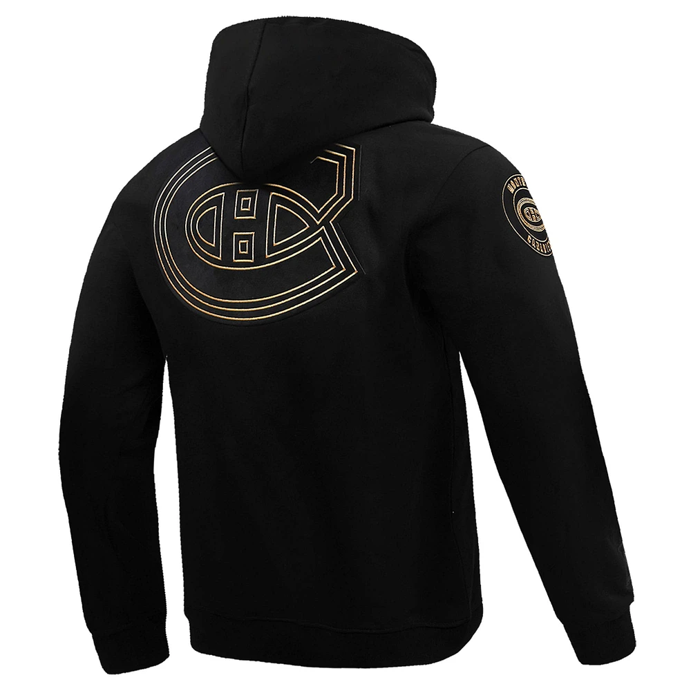 Men's Pro Standard Montreal Canadiens Black & Gold Pullover Hoodie