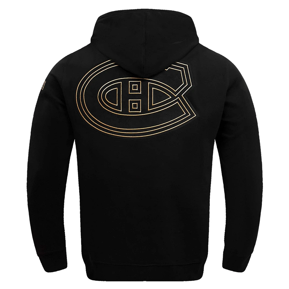 Men's Pro Standard Montreal Canadiens Black & Gold Pullover Hoodie