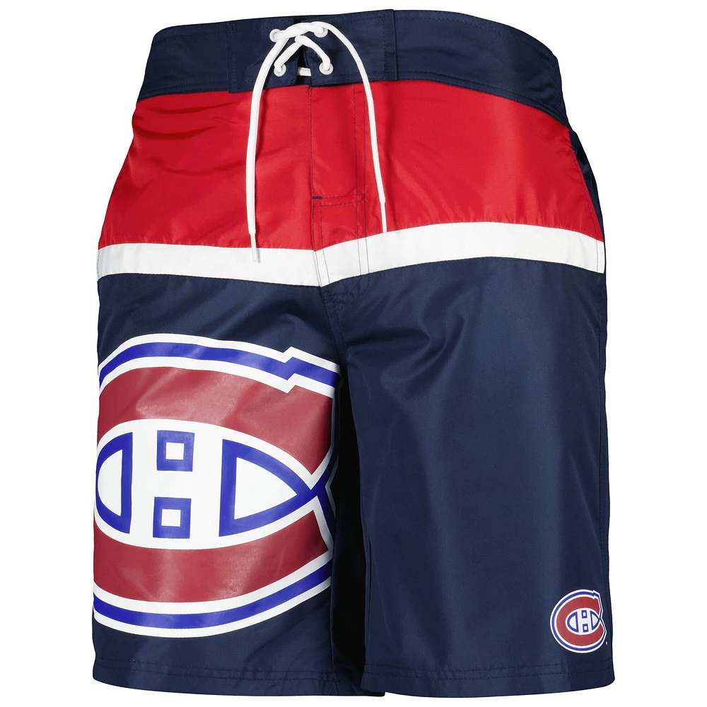 Men's Starter Navy Montreal Canadiens Sea Wind Swim Trunks