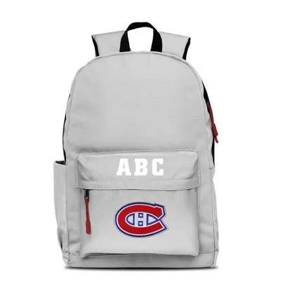 Montreal Canadiens MOJO Personalized Campus Laptop Backpack - Gray