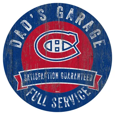 Montreal Canadiens 12" Dad's Garage Wood Sign