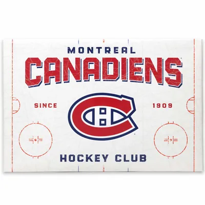 Montreal Canadiens 15.2'' x 22.8'' Rink Canvas