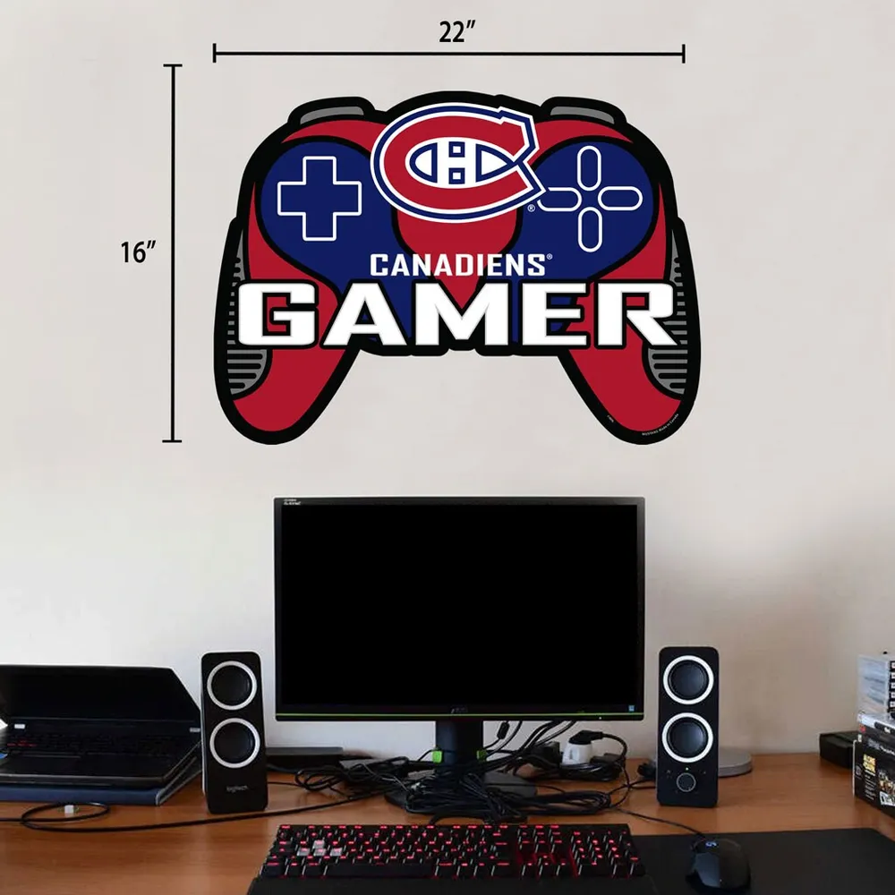 Canadiens de Montréal - Décalcomanie murale 16'' x 22'' Controller Gamer