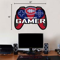 Montreal Canadiens - 16'' x 22'' Controller Gamer Wall Decal