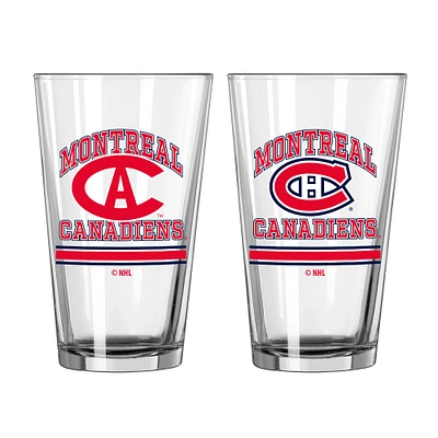 Canadiens de Montréal 16oz. Verre à pinte, paquet de deux