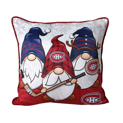 Coussin décoratif gnome des Canadiens de Montréal 18" x 18"