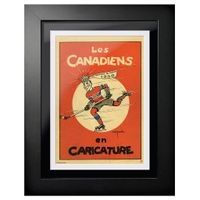 Montreal Canadiens 1930 Les Canadiens en Caricature - 12'' x 16'' Framed Program Cover