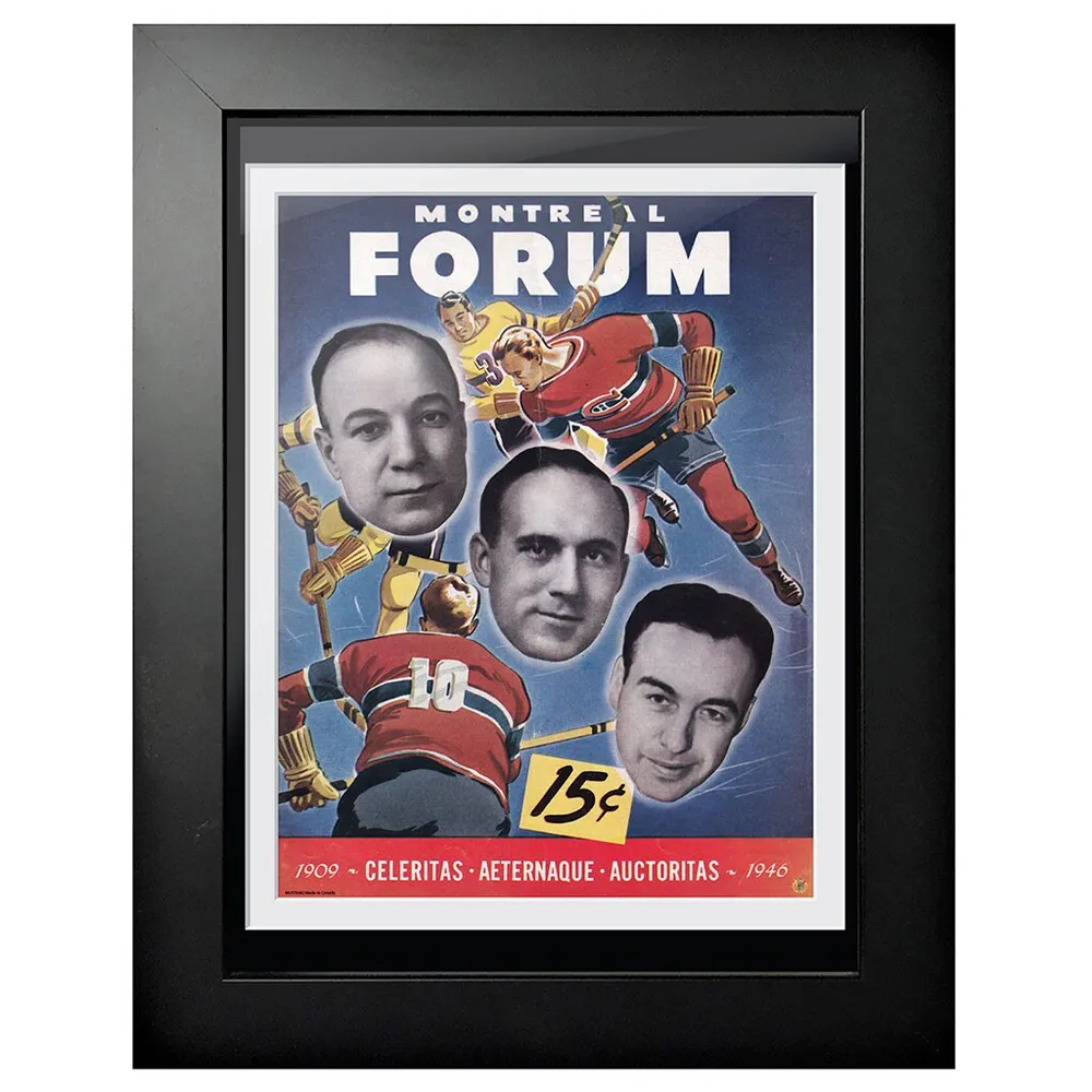 Forum Sports Magazine des Canadiens de Montréal 1946 - Couverture de programme encadrée 12'' x 16''