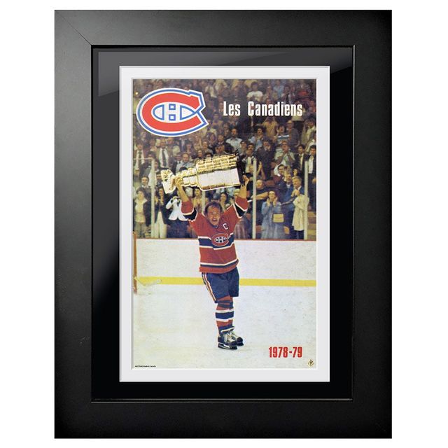 Canadiens de Montréal 1979 Les Canadiens Stanley Cup Hoist - Couverture de programme encadrée 12'' x 16''