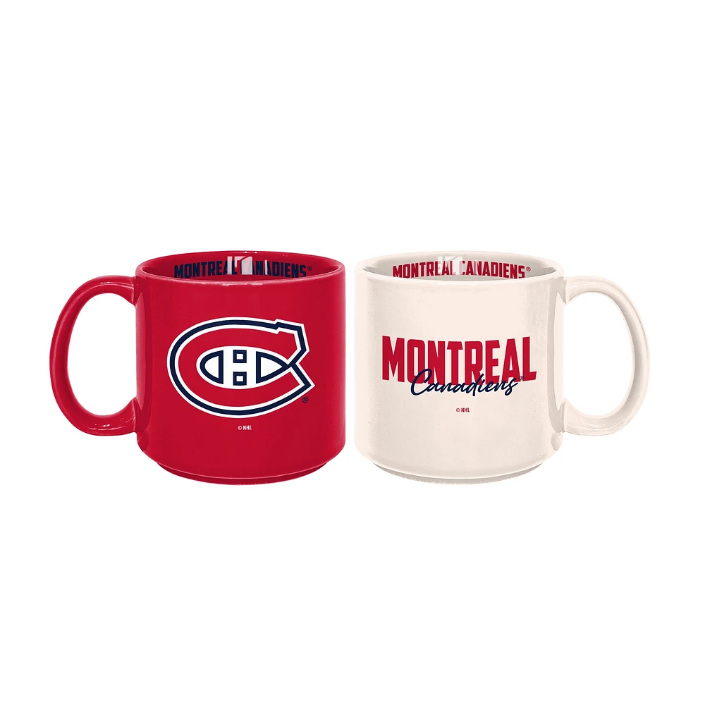 Ensemble de 2 tasses empilables de 15 oz des Canadiens de Montréal