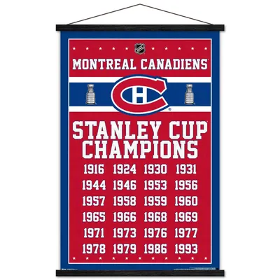 Montreal Canadiens 35.75'' x 24.25'' Hanging Framed Champions Poster