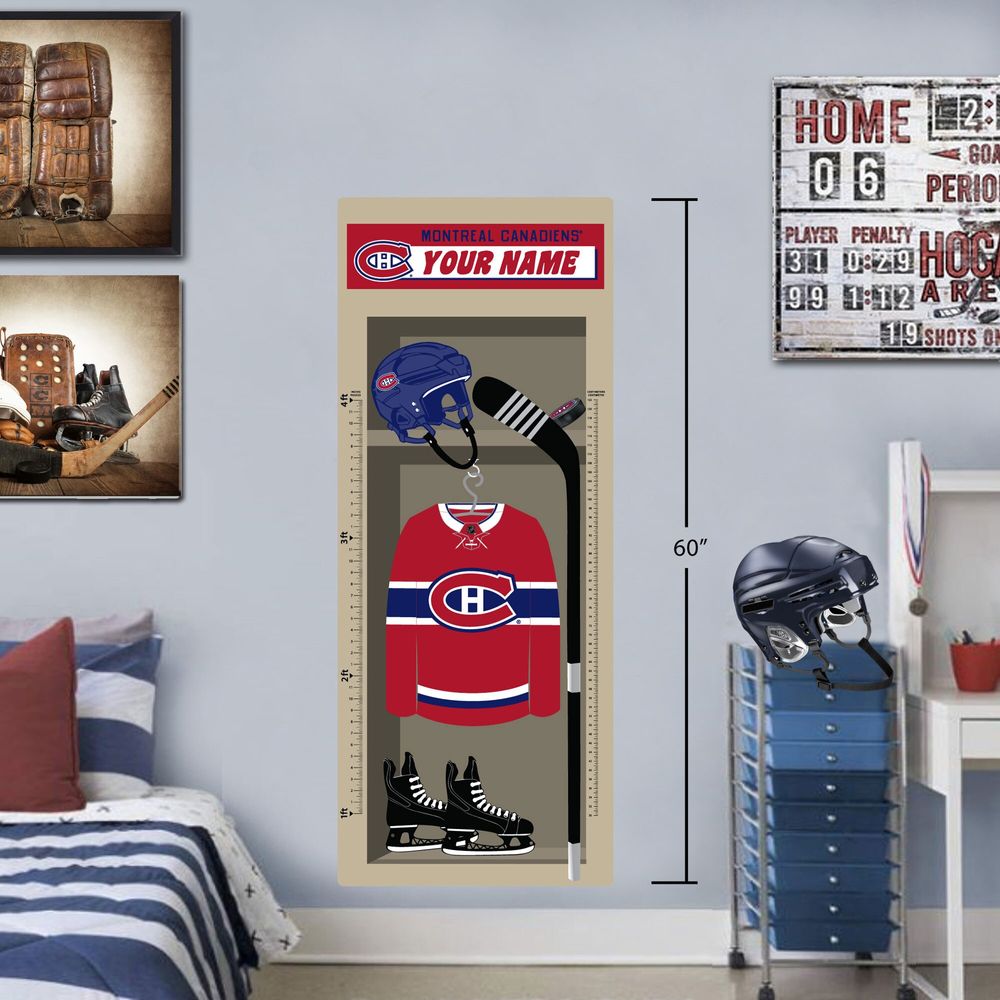 Montreal Canadiens - 24'' x 60'' Personalized Repositionable Growth Chart