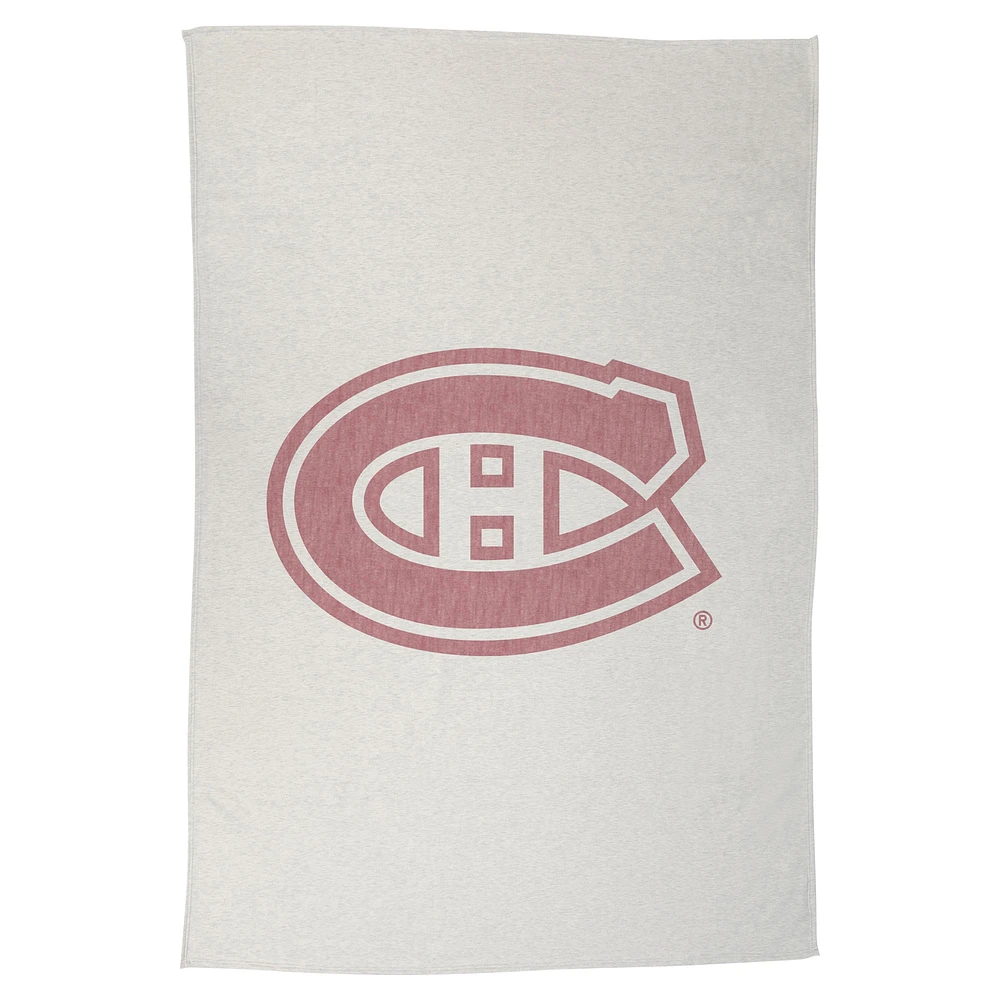 Couverture sweat-shirt des Canadiens de Montréal 54" x 84"