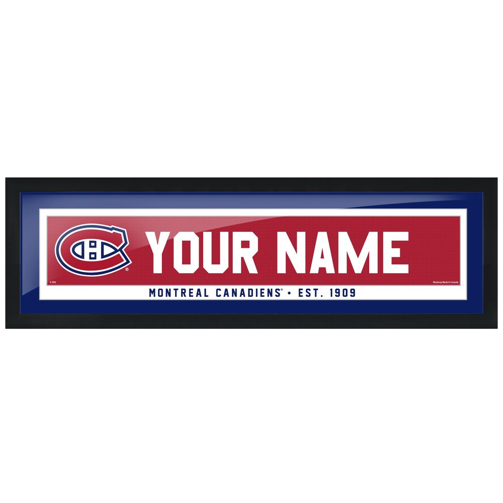 Montreal Canadiens 6'' x 22'' Personalized Name Bar Frame