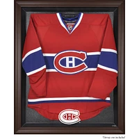 Vitrine de présentation avec logo encadré marron des Canadiens de Montréal