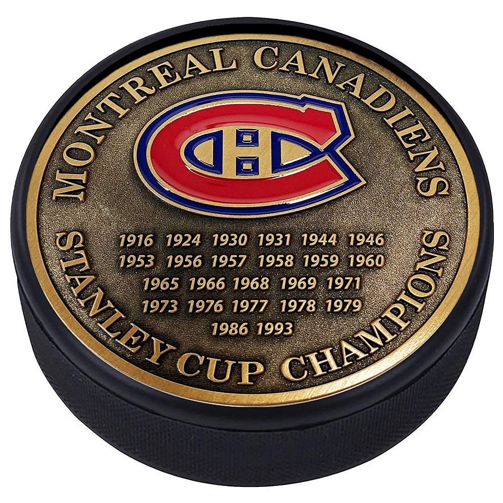 Montreal Canadiens - Champion Years Gold Medallion Hockey Puck
