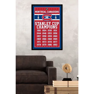 Montreal Canadiens Stanley Cup Champions 24.25'' x 35.75'' Framed Poster