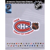 Écusson de maillot non signé de l'emblème national des champions de la Coupe Stanley 1965 des Canadiens de Montréal