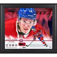 Cole Caufield Montreal Canadiens Framed 15 x 17 Rookie Review Collage with Piece of Game-Used Puck - Limited Edition 222