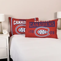 Ensemble de deux taies d'oreiller rouges des Canadiens de Montréal 20'' x 30''