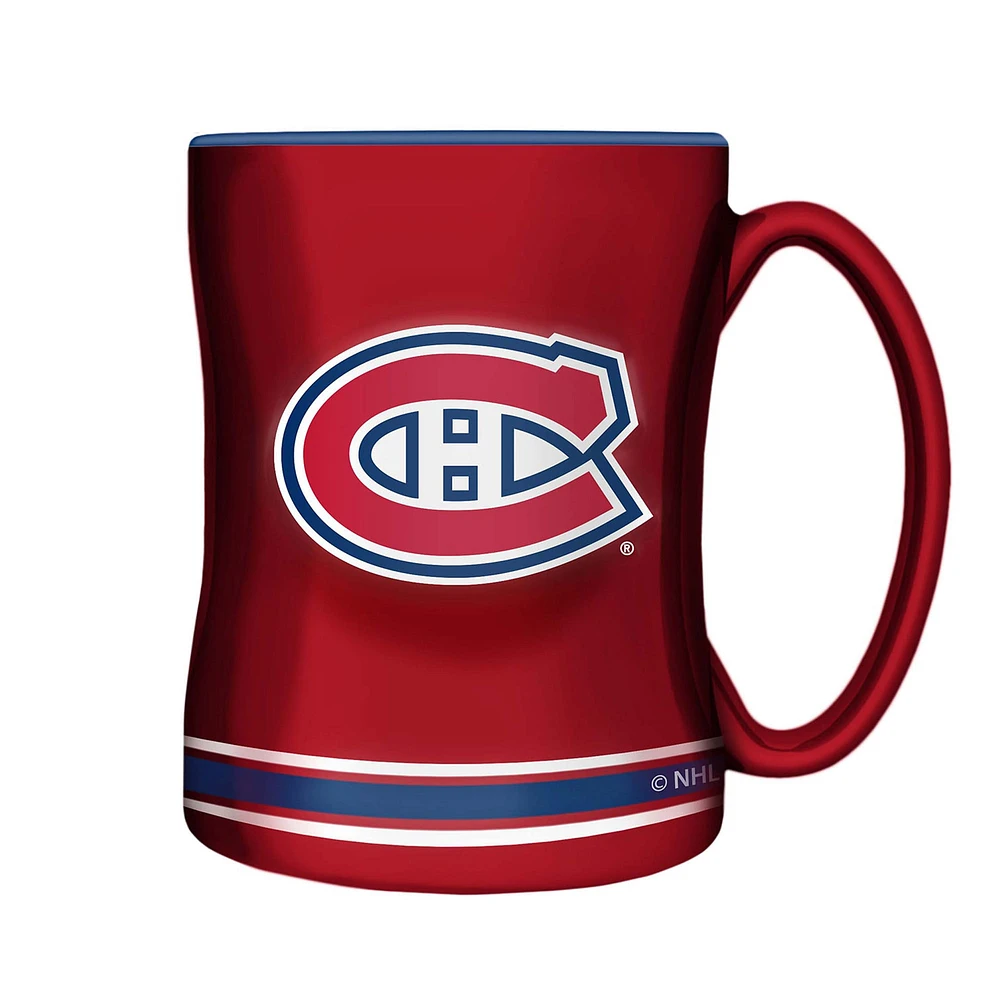 Red Montreal Canadiens Sculpted Relief Mug