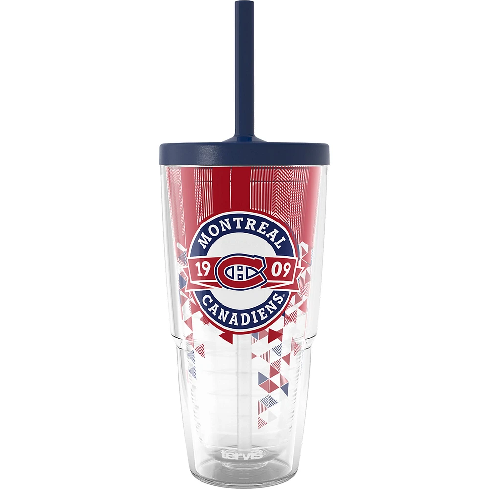 Gobelet classique Tervis des Canadiens de Montréal de 24 oz avec couvercle à paille