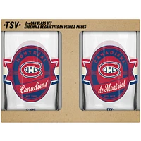 The Sports Vault Montreal Canadiens 2-Piece 16oz. Can Glass Set