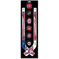 The Sports Vault Montreal Canadiens Mini Hockey Stick & Foam Puck Eight-Piece Set