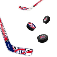 The Sports Vault Montreal Canadiens Mini Hockey Stick & Foam Puck Eight-Piece Set