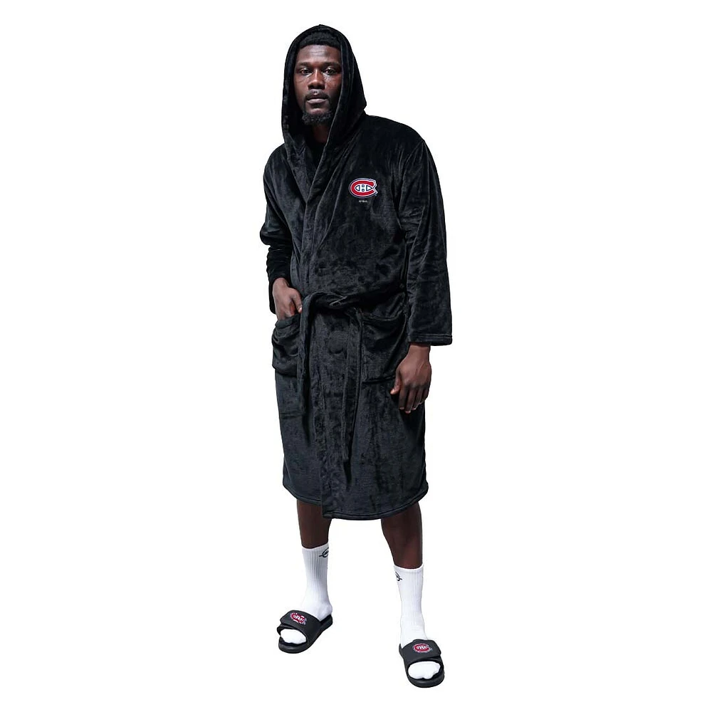 Ensemble sweat à capuche unisexe ISlide noir des Canadiens de Montréal Phantom et sandales Mantra Slide