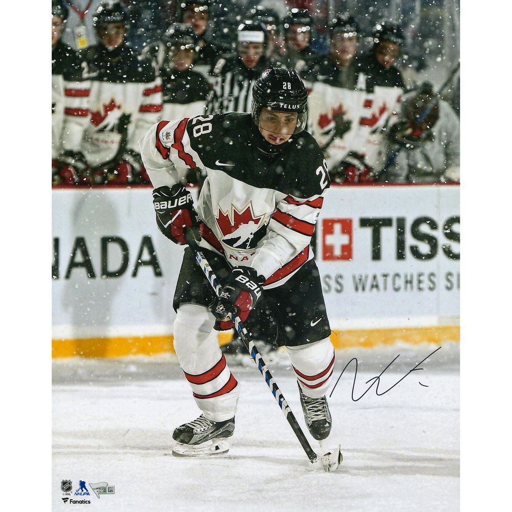 Victor Mete Montreal Canadiens Autographed 16" x 20" 2018 World Junior Championship Photograph