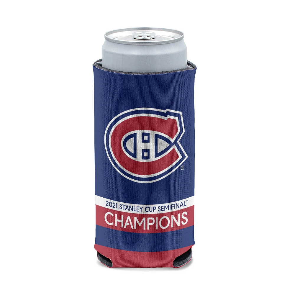 WinCraft Champions de la demi-finale de la Coupe Stanley 2021 des Canadiens de Montréal 12 oz. Refroidisseur de canette mince