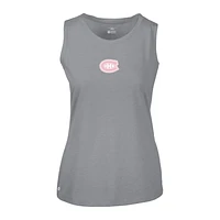 Women's Levelwear  Gray Montreal Canadiens Mother's Day Macy Core Logo Tank Top