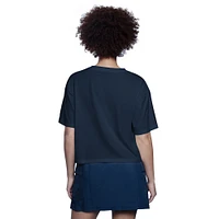 Women's Starter  Navy Montreal Canadiens Play the Ball Cropped T-Shirt