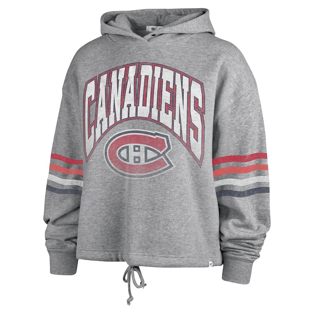 Women's '47 Gray Montreal Canadiens Bennett Pullover Hoodie