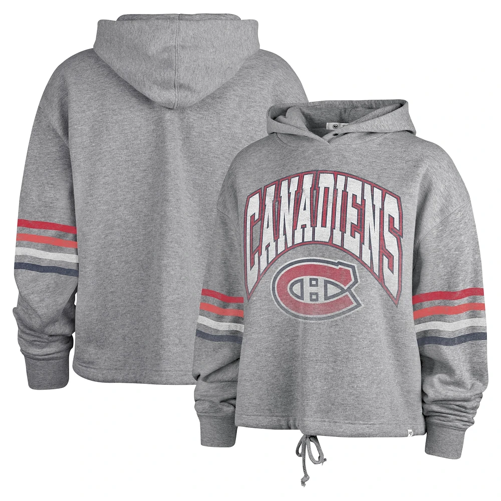 Women's '47 Gray Montreal Canadiens Bennett Pullover Hoodie