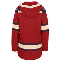 Women's '47  Red Montreal Canadiens Superior Lacer Pullover Hoodie