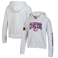 Women's Champion Heathered Gray Montreal Canadiens - Reverse Weave Pullover Hoodie