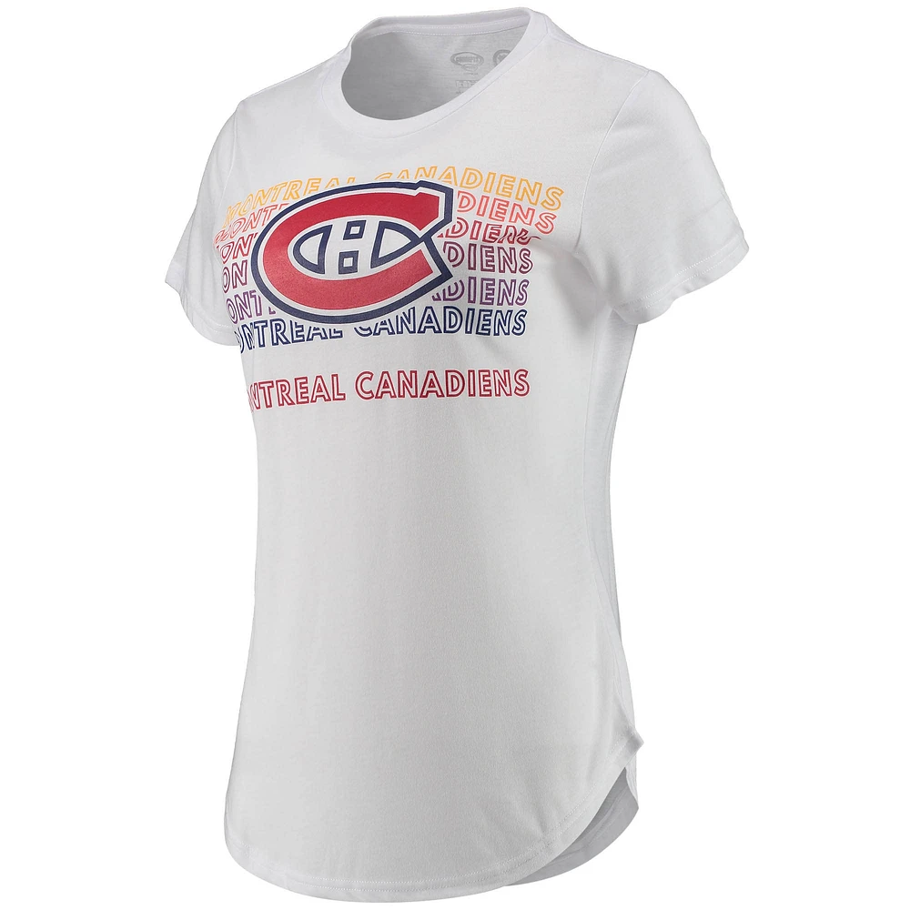 Women's Concepts Sport White/Charcoal Montreal Canadiens Sonata T-Shirt & Leggings Set