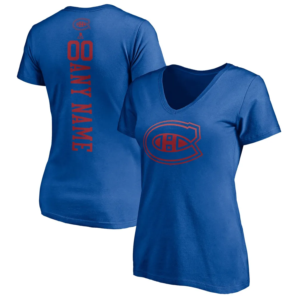 Lids Montreal Canadiens Fanatics Branded Personalized One Color V-Neck T-Shirt - Blue | Brazos Mall
