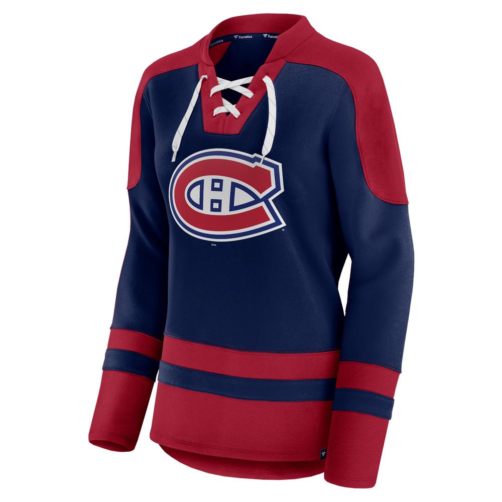 Montreal Canadiens Fanatics Branded Women's Lace-Up Jersey T-Shirt