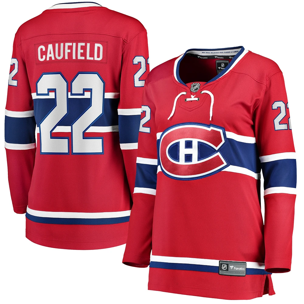 Women's Fanatics Cole Caufield Red Montreal Canadiens Home Premier Breakaway Player - Jersey