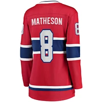 Fanatics pour femmes Mike Matheson, joueur échappé à domicile des Canadiens de Montréal, rouge - Maillot