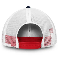 Women's Fanatics  Montreal Canadiens Navy/White Iconic Lockup Adjustable Trucker Hat